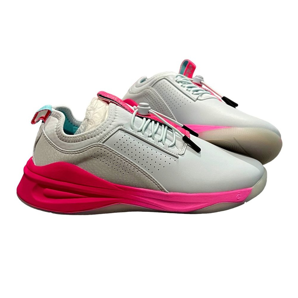 Women's Pink and White Sneakers